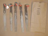 Sticks on cardboard