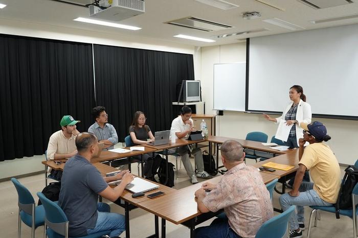 Simangan supervises graduate students of the International Peace and Coexistence Program
