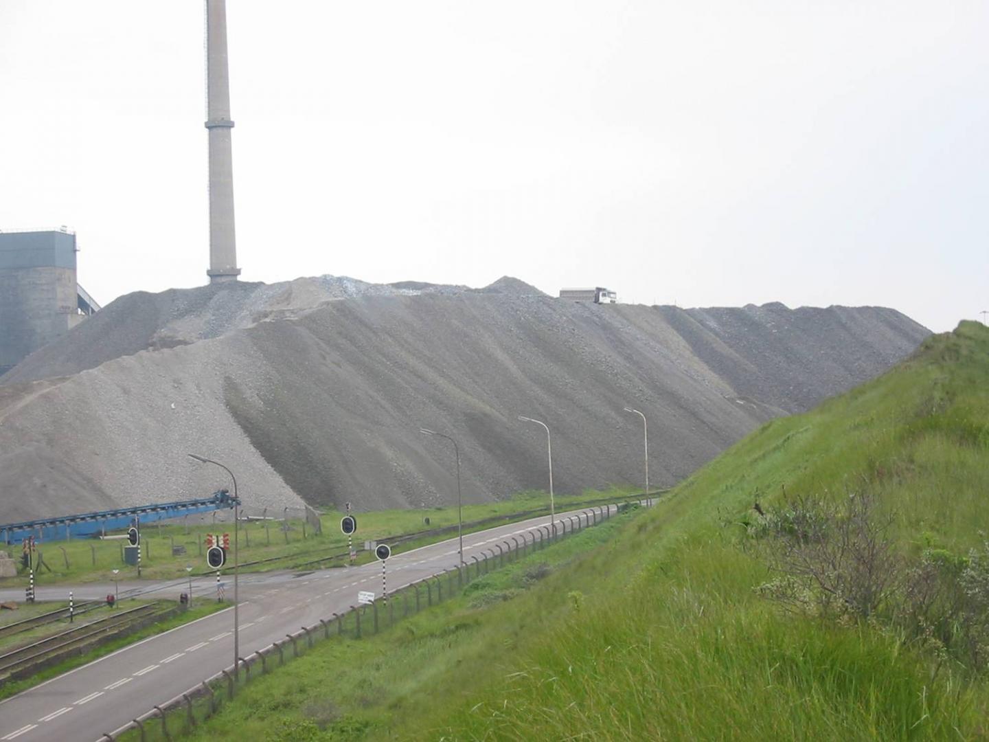 A Stockpile of Steel Slag
