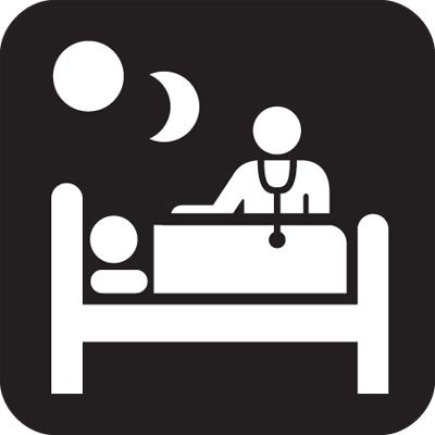 Health-Care Signage Symbol to Represent An In-Patient Area