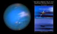 Hubble Views Dark Spot on Neptune (Annotated)