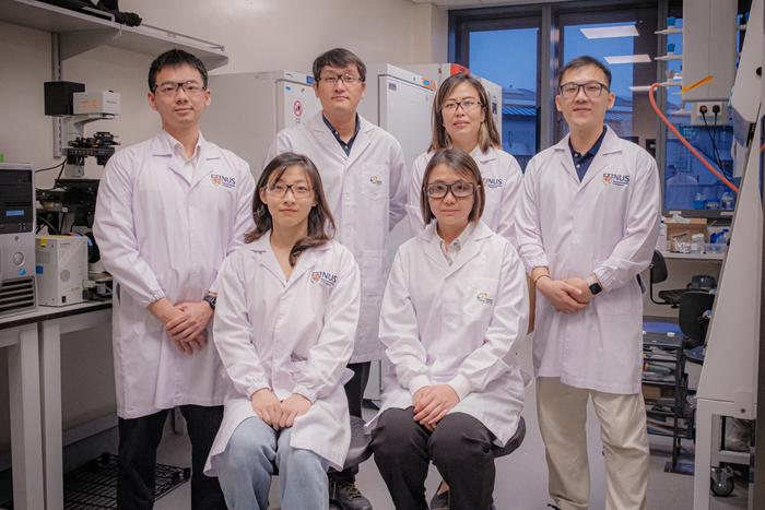 Asst Prof Eliza Fong (back row, second from right) with co-corresponding author Dr. Johnny Ong (back row, second from left) from the National Cancer Centre Singapore, and other researchers from the study.