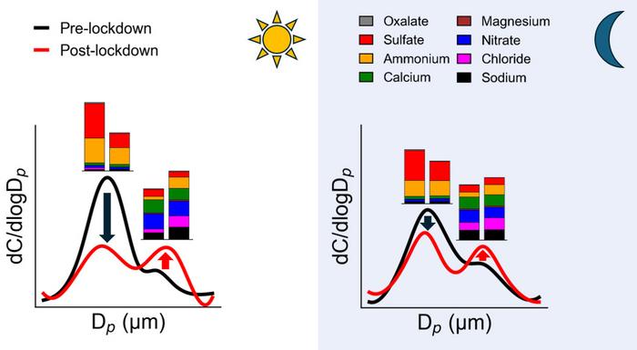 Metro Manila aerosol components, pre- and post-lockdown