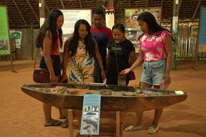 Visitors at the exhibition