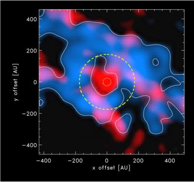Protostar Surrounded by Gas and Dust Cloud