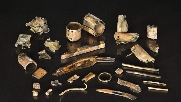 Scraps from soldier's pouch