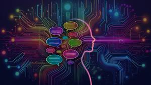 Abstract representation of AI “self-mumbling”