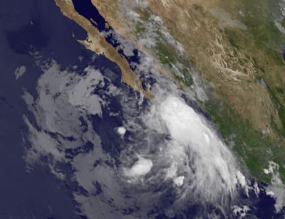GOES-11 Satellite Image of Tropical Storm Dora