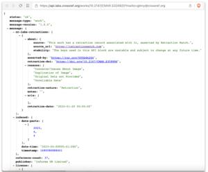 Sample record with Retraction Watch-asserted retraction metadata