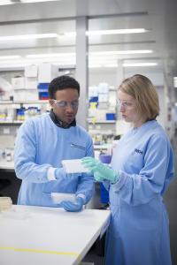 Alyssa Barry and Sofonias Tessema -- Lab Photo 2
