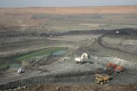 Hot and dusty work in vast open-pit lignite mines in India provide evidence for origins of Perissodactyls (Photo by Ken Rose).