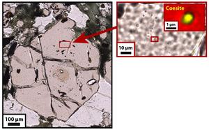The inclusion shown is a bit smaller than 1 µm – approximately one hundredth the size of the thickness of a human hair.