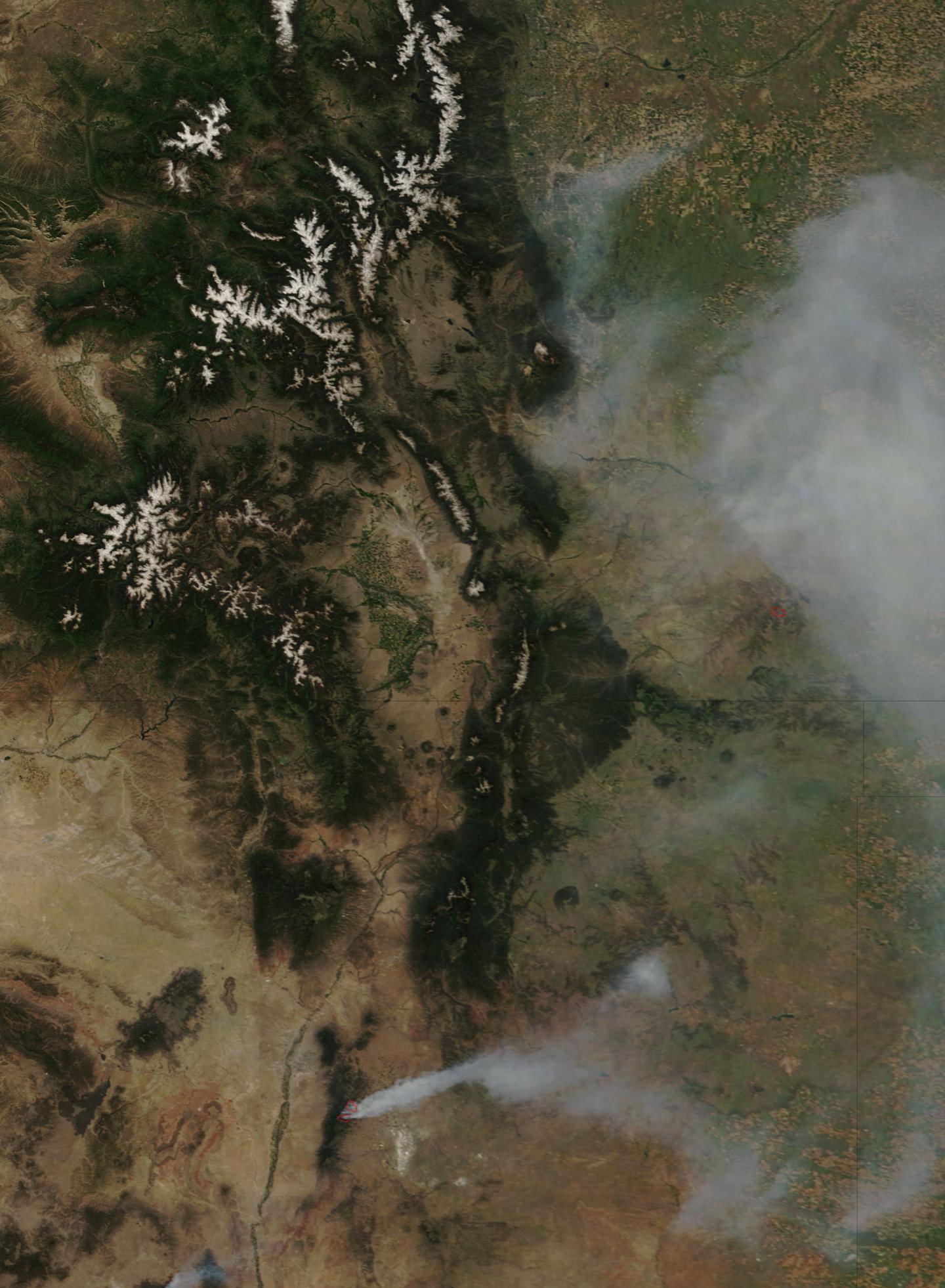 NASA's Terra Satellite spots dog head fire in N.M.