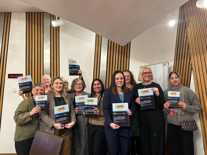 Members of the Sign LOUD team at the Scottish Parliament