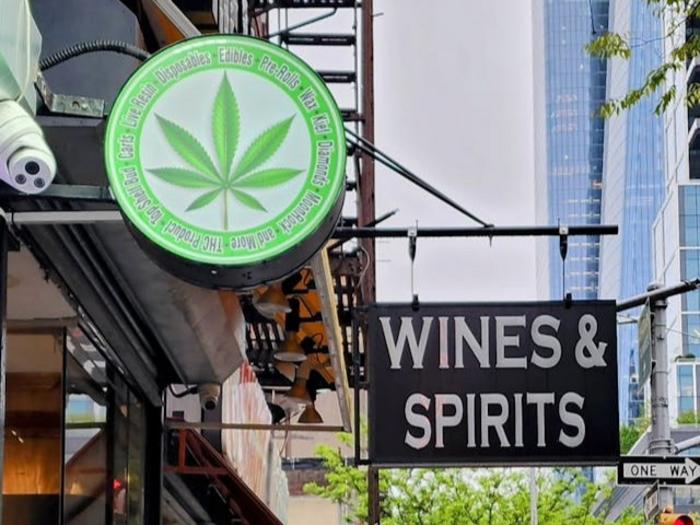 Alcohol and cannabis signs