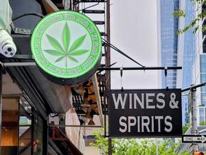 Alcohol and cannabis signs