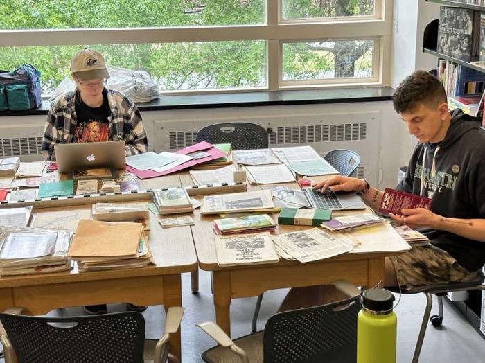 Students catalog Gay Men's Health Crisis materials (2)