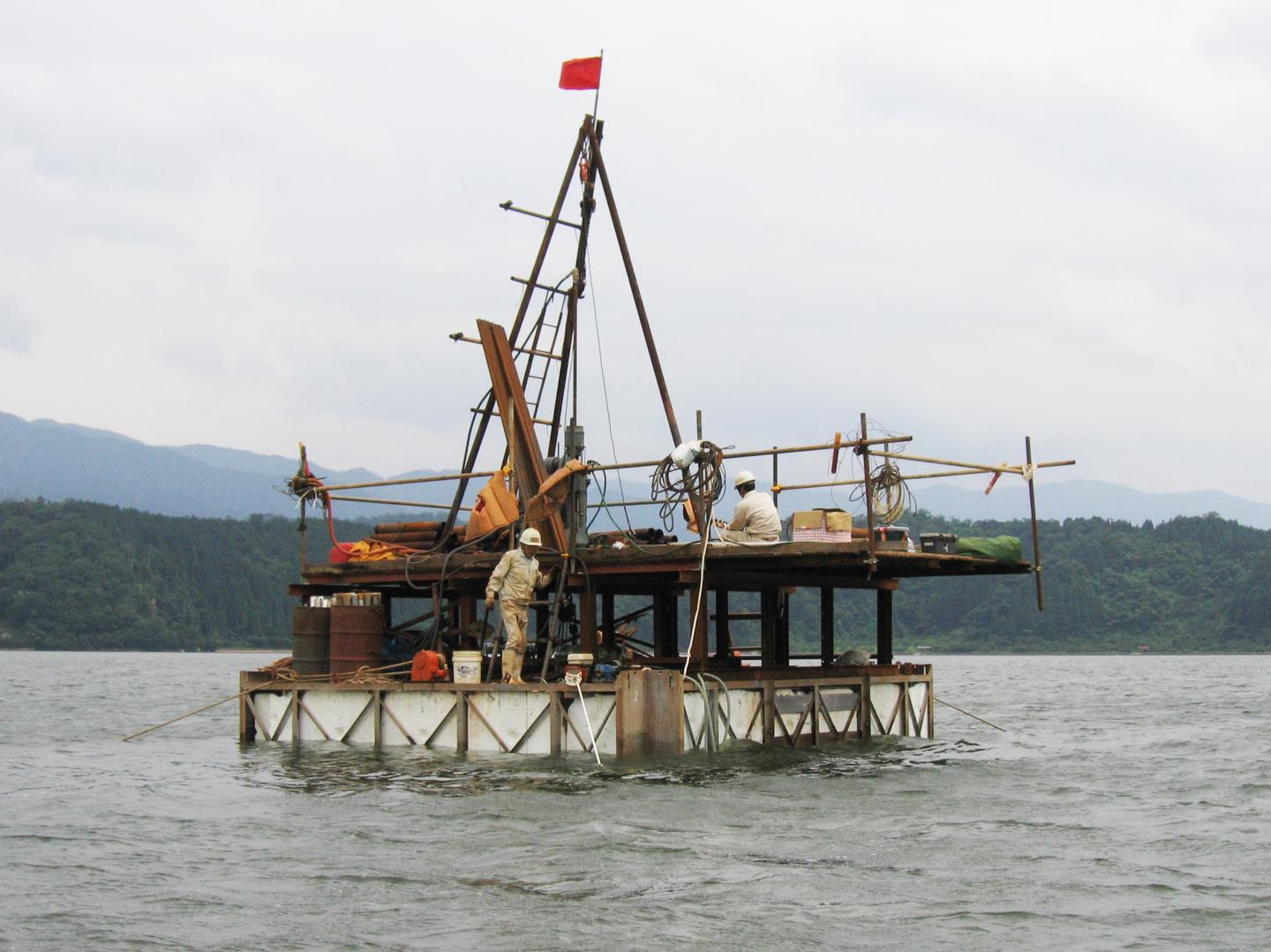 Drilling on a Lake