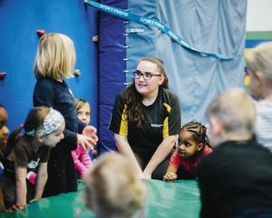 Children's sports coach Leona Osmanaj in Hanover.
