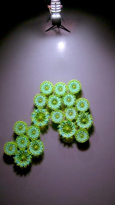 Particle Robot Moves Towards the Light