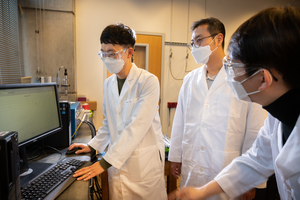 Lab shot of water-splitting process