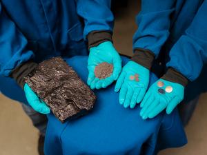 Closer view of the materials.