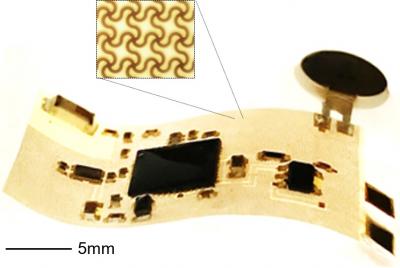 Open-Mesh, Stretchable Hybrid Electronics for Sodium Detection