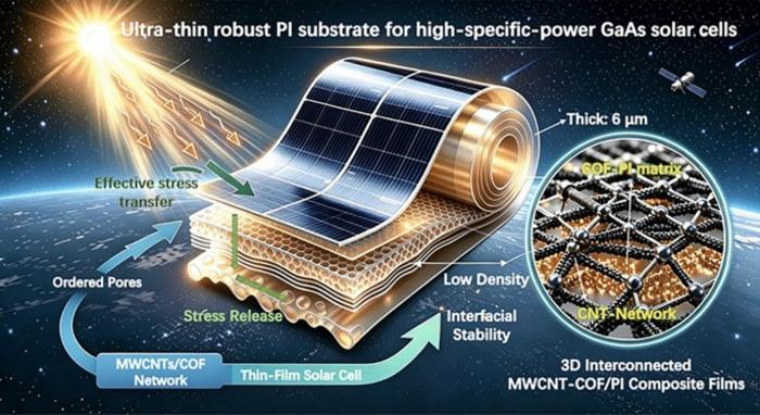Covalent Organic Framework‑Anchored Carbon Nanotubes Enabling Ultra‑Thin Robust Polyimide Films for High‑Specific‑Power Flexible GaAs Solar Cells