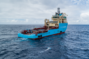 Fishing for plastic on the Pacific Ocean.