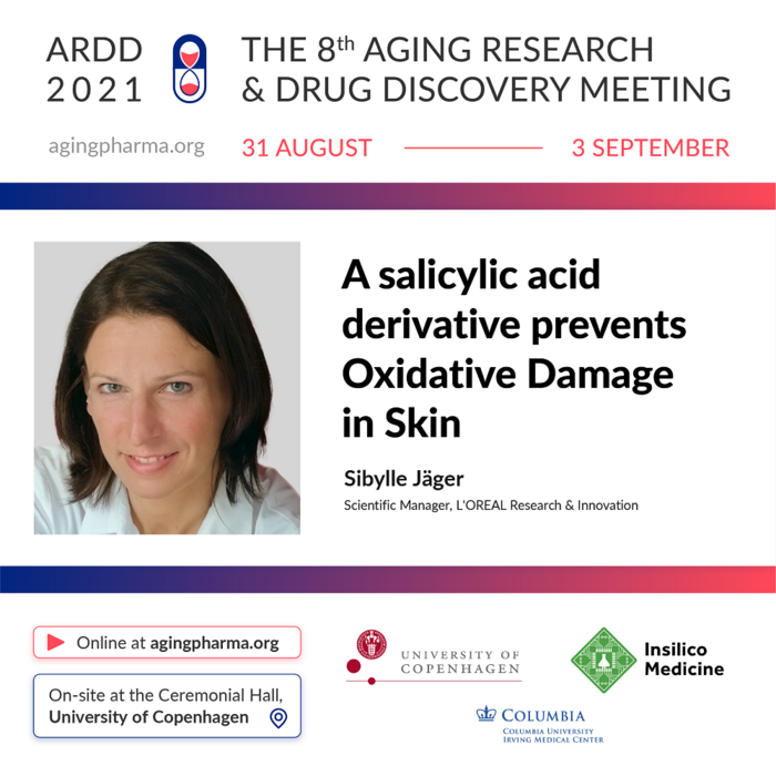 Sibylle Jäger to present at the 8th Aging Research & Drug Discovery Meeting 2021