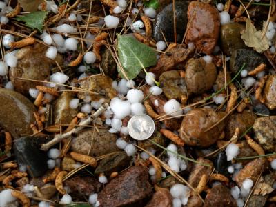 Hail in Boulder, Colo.