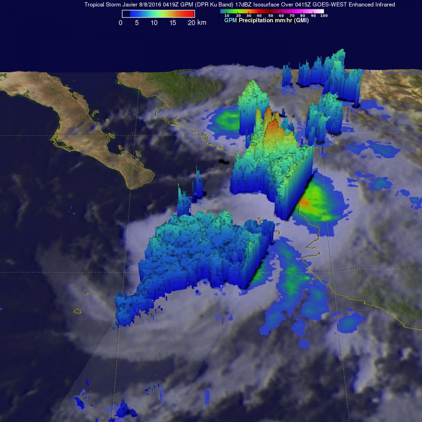 NASA Sees Tropical Storm Javier Form in the Eastern Pacific