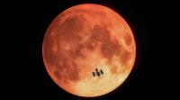 Illustration of Hubble and Moon