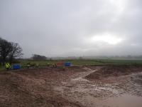Drained pond after fish translocation