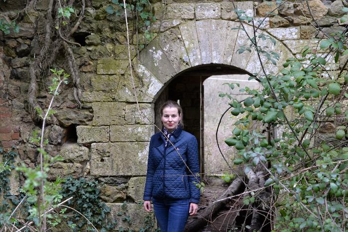 Dr Krisztina Ilko at the hermitage of Santa Lucia