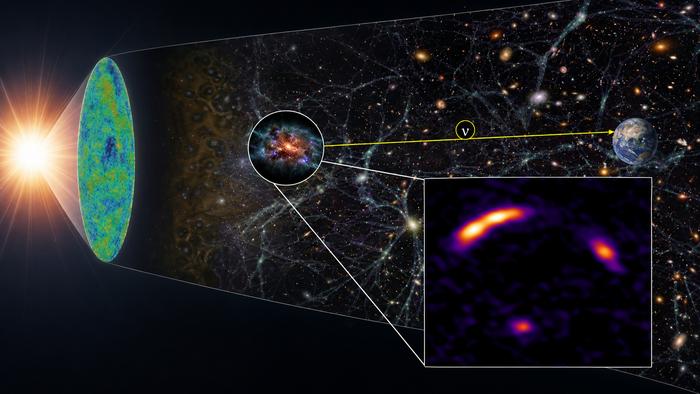 A conceptual figure of the starburst galaxy “Shadow Blaster” studied in this research