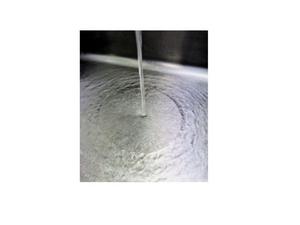 Hydraulic jump in a kitchen sink.