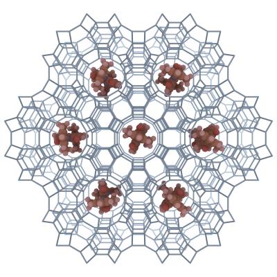 Zeolite with DXP Molecules (Top View)