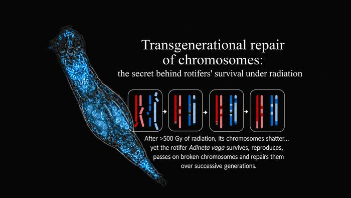 Transgenerational repairs of chromosomes