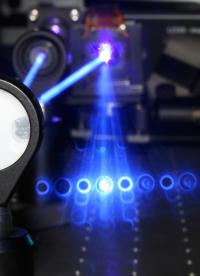 Long-Exposure Photo of Laser Light