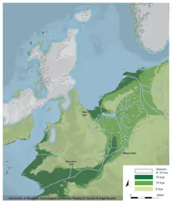 Doggerland landscape 18,000 years ago