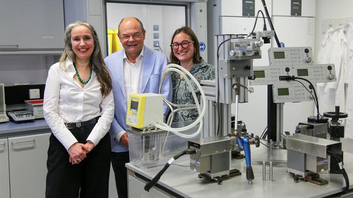 Oksana Tehlivets, Gerhard A. Holzapfel and Francesca Bogoni (from left)
