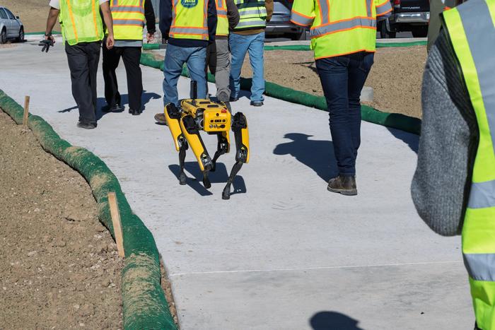 Robotic Dog and Students