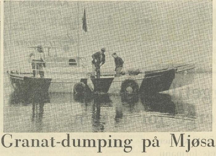 Grenade dumping in Lake Mjøsa