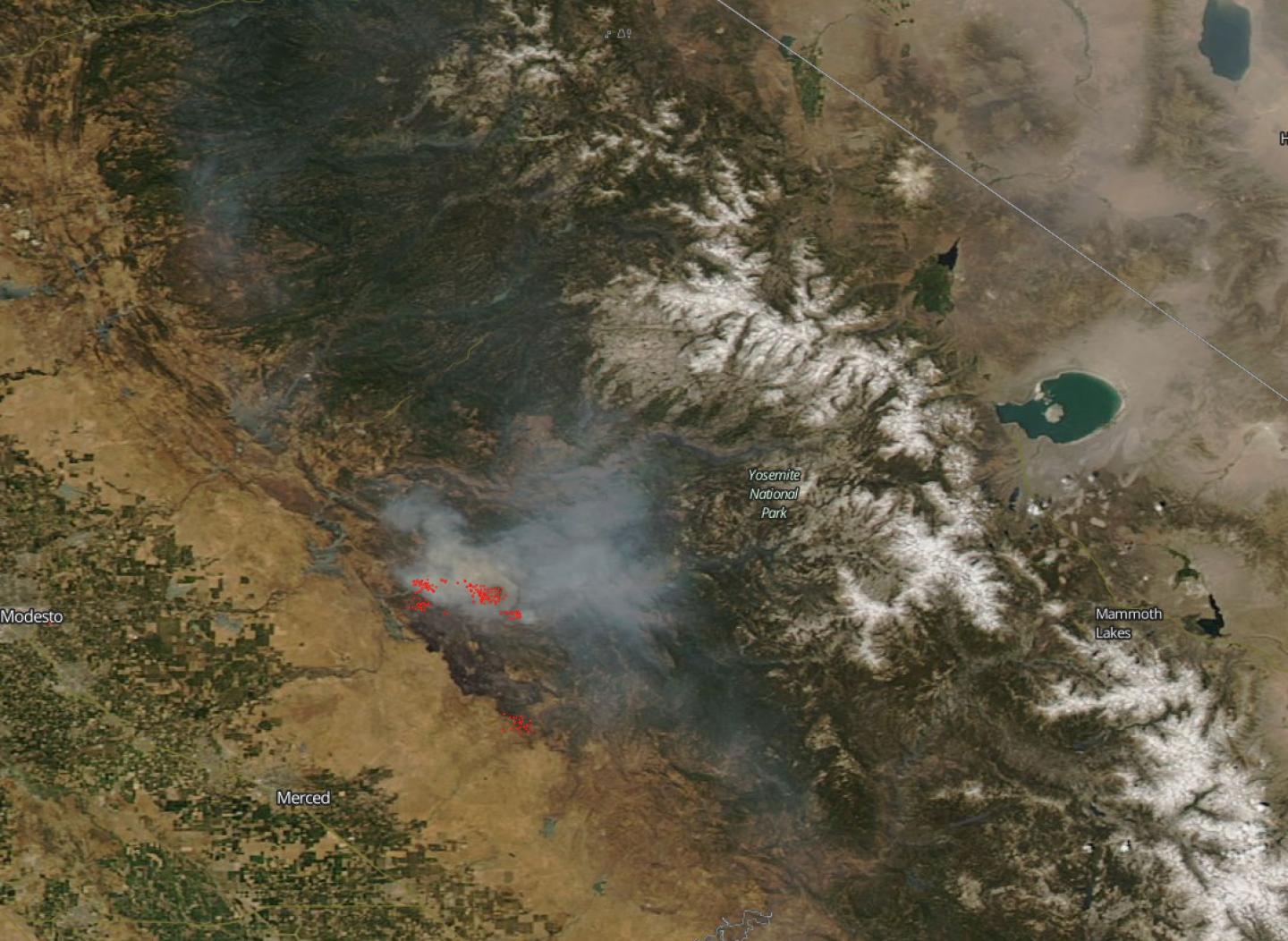 NASA Sees Smoke from California’s Detwiler Fire