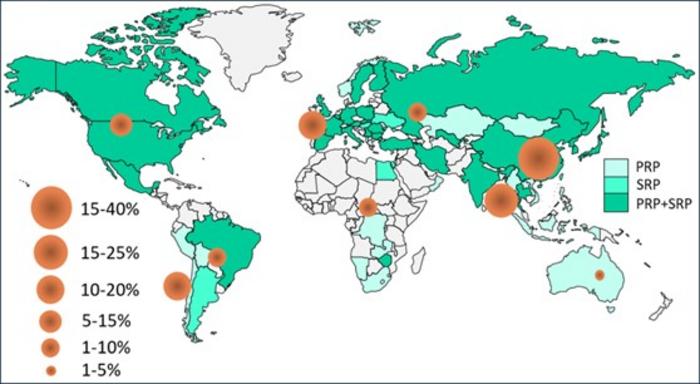 Figure 1: Global distribution of copper metal smelting supply