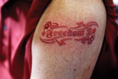 Before Image: Freedom-2 Removable Tattoo