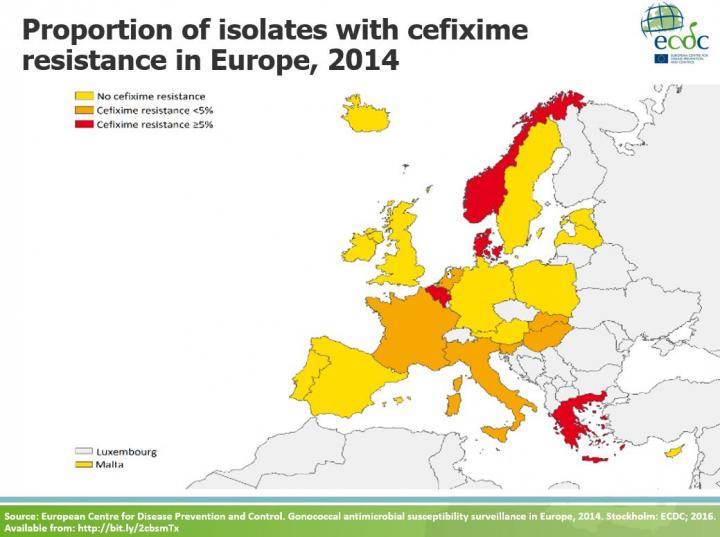 Gonococcal Antimicrobial Susceptibility Surveillance in Europe, 2014