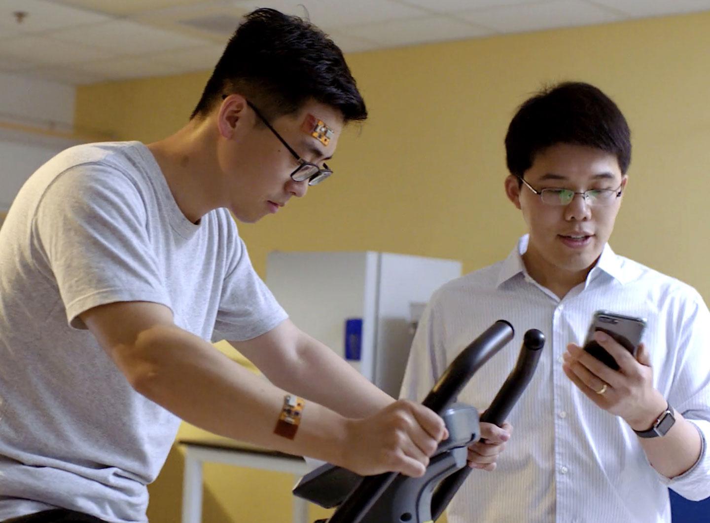 Volunteer with Sensors