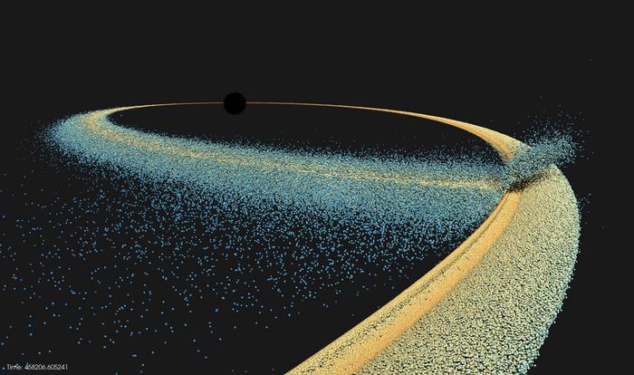 Modeled debris particles
